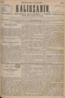 Kaliszanin : gazeta miasta Kalisza i jego okolic. R.5, № 1 (2 stycznia 1874)