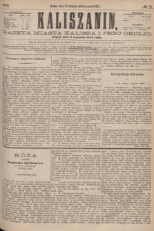 Kaliszanin : gazeta miasta Kalisza i jego okolic. R.5, № 3 (9 stycznia 1874)