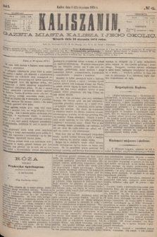 Kaliszanin : gazeta miasta Kalisza i jego okolic. R.5, № 4 (13 stycznia 1874)