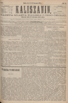 Kaliszanin : gazeta miasta Kalisza i jego okolic. R.5, № 8 (27 stycznia 1874)