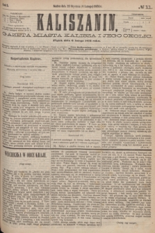 Kaliszanin : gazeta miasta Kalisza i jego okolic. R.5, № 11 (6 lutego 1874)