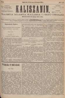 Kaliszanin : gazeta miasta Kalisza i jego okolic. R.5, № 12 (10 lutego 1874)