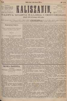 Kaliszanin : gazeta miasta Kalisza i jego okolic. R.5, № 13 (13 lutego 1874)