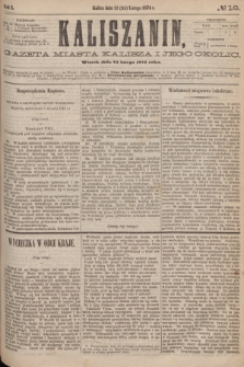 Kaliszanin : gazeta miasta Kalisza i jego okolic. R.5, № 16 (24 lutego 1874)