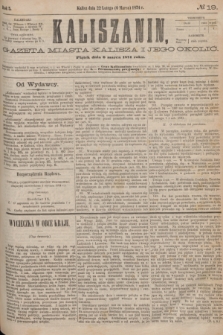 Kaliszanin : gazeta miasta Kalisza i jego okolic. R.5, № 19 (6 marca 1874) + dod.