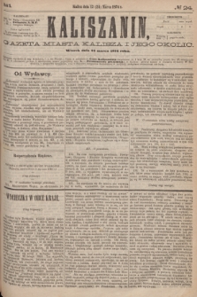Kaliszanin : gazeta miasta Kalisza i jego okolic. R.5, № 24 (24 marca 1874)