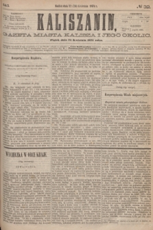Kaliszanin : gazeta miasta Kalisza i jego okolic. R.5, № 32 (24 kwietnia 1874) + dod.