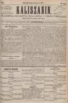 Kaliszanin : gazeta miasta Kalisza i jego okolic. R.5, № 45 (12 czerwca 1874)
