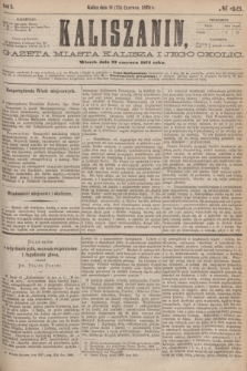 Kaliszanin : gazeta miasta Kalisza i jego okolic. R.5, № 48 (23 czerwca 1874)
