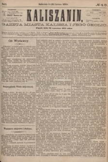 Kaliszanin : gazeta miasta Kalisza i jego okolic. R.5, № 49 (26 czerwca 1874)