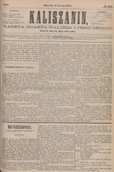 Kaliszanin : gazeta miasta Kalisza i jego okolic. R.5, № 58 (28 lipca 1874)