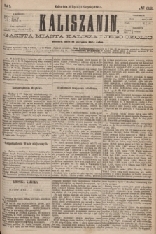 Kaliszanin : gazeta miasta Kalisza i jego okolic. R.5, № 62 (11 sierpnia 1874)