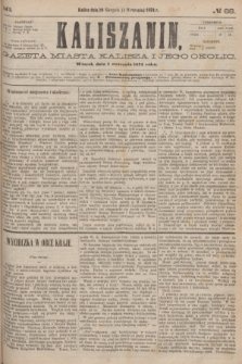 Kaliszanin : gazeta miasta Kalisza i jego okolic. R.5, № 68 (1 września 1874)