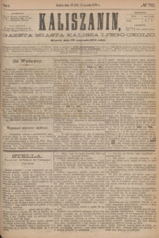 Kaliszanin : gazeta miasta Kalisza i jego okolic. R.5, № 76 (29 września 1874)