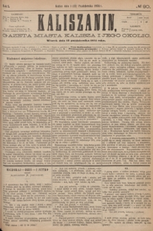 Kaliszanin : gazeta miasta Kalisza i jego okolic. R.5, № 80 (13 października 1874)