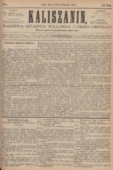 Kaliszanin : gazeta miasta Kalisza i jego okolic. R.5, № 84 (27 października 1874)
