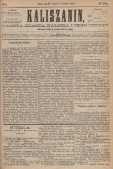 Kaliszanin : gazeta miasta Kalisza i jego okolic. R.5, № 94 (1 grudnia 1874)