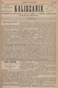 Kaliszanin : gazeta miasta Kalisza i jego okolic. R.5, № 98 (15 grudnia 1874)