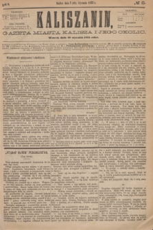 Kaliszanin : gazeta miasta Kalisza i jego okolic. R.6, № 6 (19 stycznia 1875)