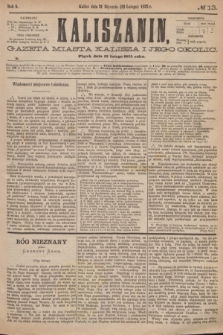 Kaliszanin : gazeta miasta Kalisza i jego okolic. R.6, № 13 (12 lutego 1875)