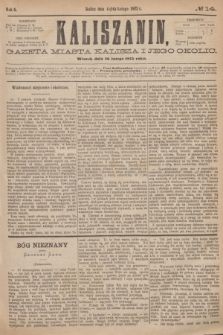 Kaliszanin : gazeta miasta Kalisza i jego okolic. R.6, № 14 (16 lutego 1875)
