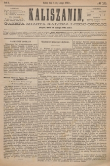 Kaliszanin : gazeta miasta Kalisza i jego okolic. R.6, № 15 (19 lutego 1875)