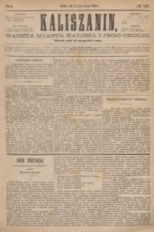 Kaliszanin : gazeta miasta Kalisza i jego okolic. R.6, № 16 (23 lutego 1875)