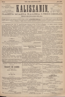 Kaliszanin : gazeta miasta Kalisza i jego okolic. R.6, № 29 (13 kwietnia 1875)