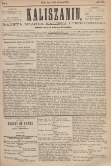 Kaliszanin : gazeta miasta Kalisza i jego okolic. R.6, № 31 (20 kwietnia 1875)