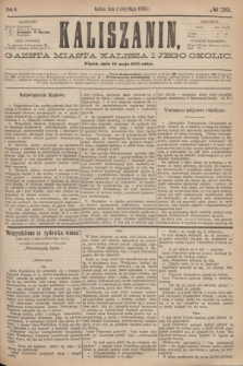 Kaliszanin : gazeta miasta Kalisza i jego okolic. R.6, № 38 (14 maja 1875)