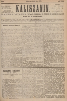 Kaliszanin : gazeta miasta Kalisza i jego okolic. R.6, № 58 (23 lipca 1875)
