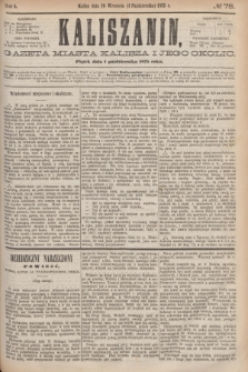 Kaliszanin : gazeta miasta Kalisza i jego okolic. R.6, № 78 (1 października 1875)