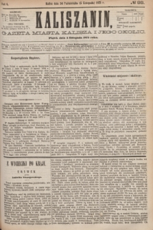 Kaliszanin : gazeta miasta Kalisza i jego okolic. R.6, № 88 (5 listopada 1875)