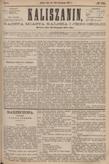 Kaliszanin : gazeta miasta Kalisza i jego okolic. R.6, № 95 (30 listopada 1875)
