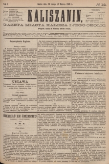 Kaliszanin : gazeta miasta Kalisza i jego okolic. R.7, № 18 (3 marca 1876)