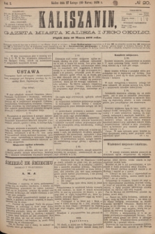 Kaliszanin : gazeta miasta Kalisza i jego okolic. R.7, № 20 (10 marca 1876)