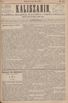 Kaliszanin : gazeta miasta Kalisza i jego okolic. R.7, № 23 (21 marca 1876)