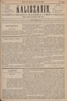 Kaliszanin : gazeta miasta Kalisza i jego okolic. R.7, № 28 (7 kwietnia 1876)