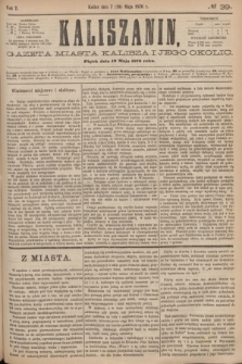 Kaliszanin : gazeta miasta Kalisza i jego okolic. R.7, № 39 (19 maja 1876)