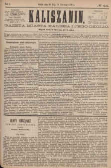 Kaliszanin : gazeta miasta Kalisza i jego okolic. R.7, № 44 (9 czerwca 1876)