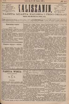 Kaliszanin : gazeta miasta Kalisza i jego okolic. R.7, № 50 (30 czerwca 1876)