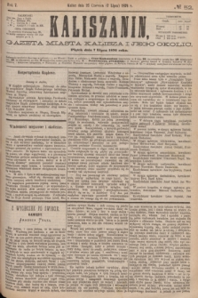 Kaliszanin : gazeta miasta Kalisza i jego okolic. R.7, № 52 (7 lipca 1876)