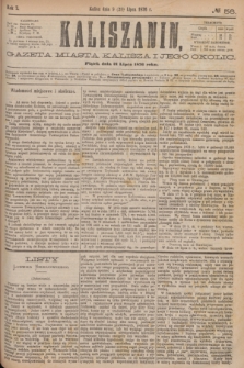 Kaliszanin : gazeta miasta Kalisza i jego okolic. R.7, № 56 (21 lipca 1876)