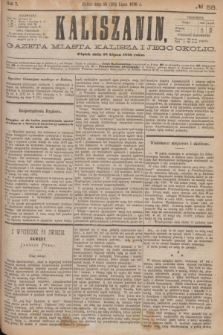 Kaliszanin : gazeta miasta Kalisza i jego okolic. R.7, № 58 (28 lipca 1876)