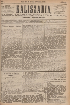 Kaliszanin : gazeta miasta Kalisza i jego okolic. R.7, № 68 (1 września 1876)