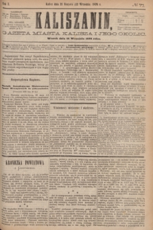 Kaliszanin : gazeta miasta Kalisza i jego okolic. R.7, № 71 (12 września 1876)