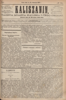 Kaliszanin : gazeta miasta Kalisza i jego okolic. R.7, № 75 (26 września 1876)