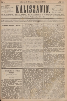 Kaliszanin : gazeta miasta Kalisza i jego okolic. R.7, № 78 (6 października 1876)