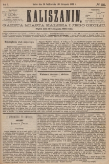 Kaliszanin : gazeta miasta Kalisza i jego okolic. R.7, № 88 (10 listopada 1876)