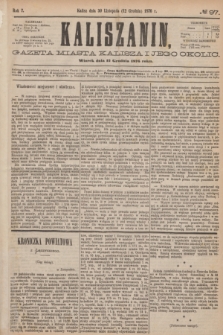 Kaliszanin : gazeta miasta Kalisza i jego okolic. R.7, № 97 (12 grudnia 1876)